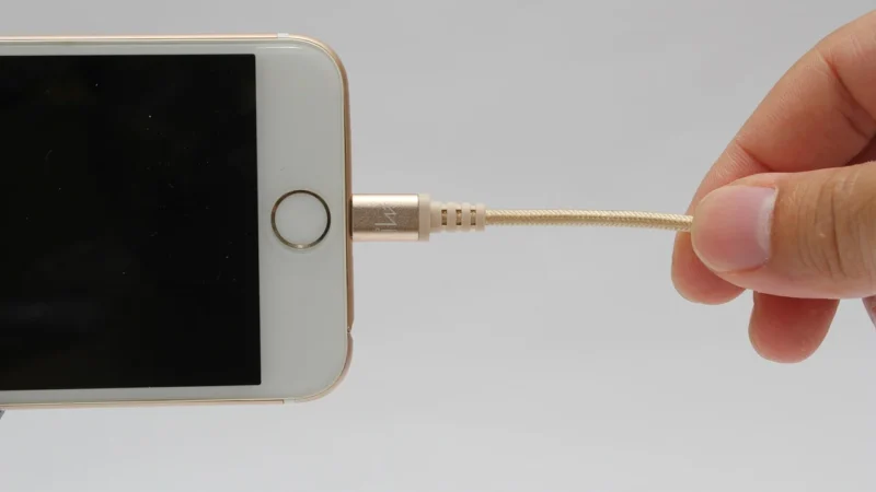 Short Lightning Cables USB Charging Data Cord Compatible With iPhones iPads and iPods-Black